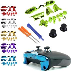 img 1 attached to Upgrade Your Xbox One Elite Controller with QINGYA 18-in-1 Blue Replacement Parts & Thumbsticks