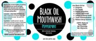 🌿 powerful sweet peppermint black oil mouthwash - 16oz, xylitol & activated charcoal boosted logo