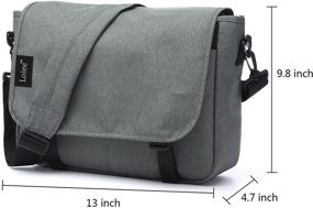 img 3 attached to 🎒 Loiee Vintage Canvas Messenger Bag: Stylish, Waterproof Shoulder Bag for School and Casual Use