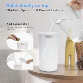 img 3 attached to 🌬️ Top Fill Cool Mist Humidifier for Bedroom - Ultra Quiet 1200ml Water Tank - 7 Colors Night Lights Changing - Lasts up to 24 Hours - Easy to Clean - White
