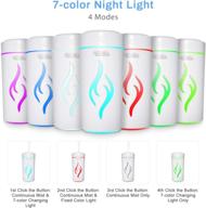 🌬️ top fill cool mist humidifier for bedroom - ultra quiet 1200ml water tank - 7 colors night lights changing - lasts up to 24 hours - easy to clean - white logo
