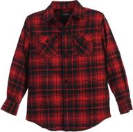 👕 boys' coral plaid flannel sleeve shirt by gioberti - enhanced for seo logo