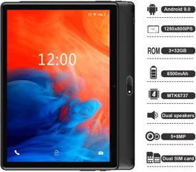 img 3 attached to 10.1-дюймовый планшет на Android 9.0 Pie с 3 ГБ ОЗУ и 32 ГБ ПЗУ, HD-дисплеем, 8-Мп камерой, Bluetooth 5.0, 4G WiFi, GPS - черный.