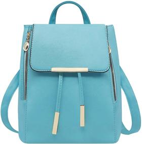img 4 attached to Pahajim Fashion Leather Backpack Schoolbag: Stylish Women's Handbags & Wallets for Everyday Use