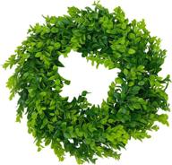 🌿 17-inch green boxwood wreath - imiyoku faux artificial plastic front door wreaths for wedding, office, home, wall, and party decor - hanging garland for better indoor and outdoor ambiance логотип