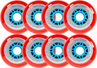 🏒 labeda wheels x-soft gripper red hilo inline indoor roller hockey 76a - 80mm / 76mm logo