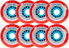 img 1 attached to 🏒 Labeda Wheels X-Soft Gripper Red Hilo Inline Indoor Roller Hockey 76A - 80mm / 76mm