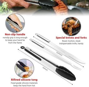 img 1 attached to Griddle Accessories Kit for Camp Chef - 10 Piece Flat Top Griddle Tools Set - Spatulas, Scraper, Griddle Kit Utensils for Outdoor Hibachi, Teppanyaki, and Camping - Rayze