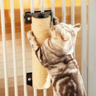 🐱 gatoo wall-mounted cat scratching post: space-saving sisal cat furniture for cage, ideal cat scratcher with claw grinding pole for cats/kittens logo