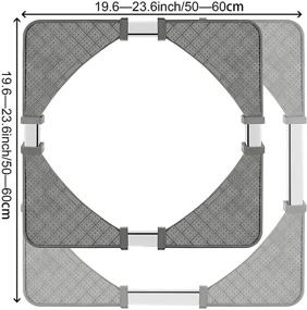 img 2 attached to 🪟 HAKZEON Телескопический мебельный долли, 2 шт с 4 блокирующими поворотными колесами - регулируемая подвижная опора для стиральных машин, холодильников, сушилок - выдерживает до 480 фунтов.