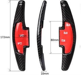 img 3 attached to 🔴 LINWEI Paddle Shifters Extension: 100% Carbon Fiber for Accord, Civic, CR-V, Acura TLX (Red)