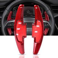 🔴 linwei paddle shifters extension: 100% carbon fiber for accord, civic, cr-v, acura tlx (red) logo