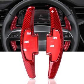 img 4 attached to 🔴 LINWEI Paddle Shifters Extension: 100% Carbon Fiber for Accord, Civic, CR-V, Acura TLX (Red)