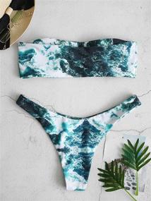 img 1 attached to ZAFUL Womens Bandeau Bikini Swimsuits Women's Clothing in Swimsuits & Cover Ups