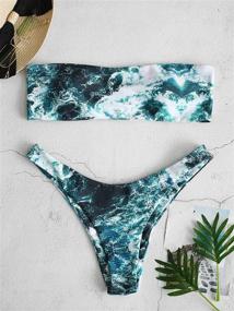 img 2 attached to ZAFUL Womens Bandeau Bikini Swimsuits Women's Clothing in Swimsuits & Cover Ups