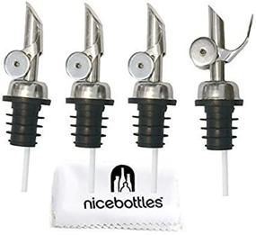 img 2 attached to 🍾 Enhance Your Bar Experience with nicebottles Perfect Pour Weighted Stainless Steel Pourer, Pack of 4