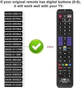 img 2 attached to 📱 Gvirtue GSM-22 Universal Remote Control - Replacement for Samsung TV/Smart TV. Compatible with AA59-00666A, AA59-00784C, BN59-01199F, BN59-01178W, AA59-00594A, AA59-00582A (SM-22)