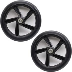 img 2 attached to 🛴 Enhance Your Ride: Z-FIRST 200mm Adult Scooter Wheels with ABEC 9 Bearings for Razor and Adult Kick Scooters