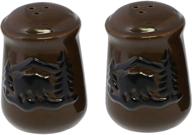 bear-themed lodge salt and pepper shaker set: rustic charm for your dining table logo