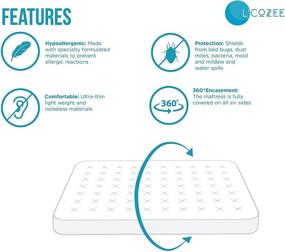 img 3 attached to 🛏️ Queen Size Zippered Mattress Encasement Protector Cover - Waterproof, Breathable, Enhance Sleep with L'COZEE Assure