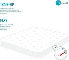 img 1 attached to 🛏️ Queen Size Zippered Mattress Encasement Protector Cover - Waterproof, Breathable, Enhance Sleep with L'COZEE Assure