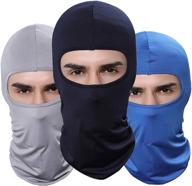 🧣 3-pack ganway outdoor thin balaclava face mask - winter ski mask for men: ideal for motorcycle, airsoft, hunting, fishing logo