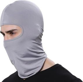 img 2 attached to 🧣 3-Pack GANWAY Outdoor Thin Balaclava Face Mask - Winter Ski Mask for Men: Ideal for Motorcycle, Airsoft, Hunting, Fishing