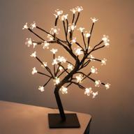 🌸 alula cherry blossom tree light: beautiful battery operated bonsai tree decoration (warm white) логотип