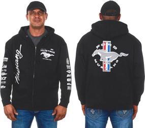 img 4 attached to 🚗 Men's Ford Mustang Hoodies by JH Design - Explore 5 Styles in Pullover & Full Zip Up Options