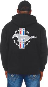 img 2 attached to 🚗 Men's Ford Mustang Hoodies by JH Design - Explore 5 Styles in Pullover & Full Zip Up Options