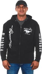 img 3 attached to 🚗 Men's Ford Mustang Hoodies by JH Design - Explore 5 Styles in Pullover & Full Zip Up Options