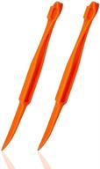 🍊 plastic orange peeler tools - easy citrus remover & opener - lemon citrus peel cutter - vegetable slicer - fruit tools - kitchen gadget set (orange, 2 pack) logo