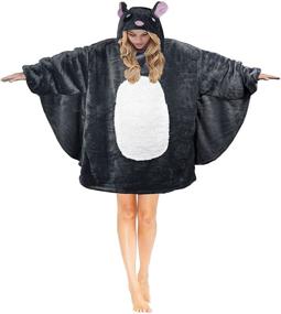 img 4 attached to NEWCOSPLAY Squirrel Wearable Blanket Sweatshirt Bedding for Blankets & Throws