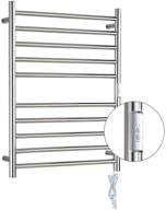 🔌 furex electric heated towel rack with 10 bars - wall mount plug-in/bath towel warmer (mirror polish - timer) logo