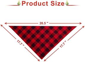 img 2 attached to 🐶 Malier 4-Pack Dog Bandana Christmas Plaid Pet Scarf Triangle Bibs Kerchief Pet Costume Accessories for Dogs Cats Pets - Classic & Versatile Design