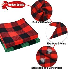 img 1 attached to 🐶 Malier 4-Pack Dog Bandana Christmas Plaid Pet Scarf Triangle Bibs Kerchief Pet Costume Accessories for Dogs Cats Pets - Classic & Versatile Design