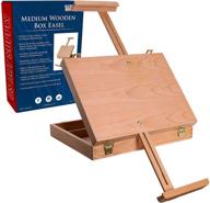 🎨 u.s. art supply newport medium adjustable wood table sketchbox easel: premium beechwood for portable art storage and organization logo