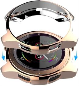 img 2 attached to 💍 Чехол Suoman для Samsung Galaxy Watch 42mm, мягкий покрытый TPU защитный бампер для Galaxy Watch 42mm Smartwatch, набор из 2 штук розовое золото и прозрачный.