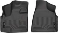 husky liners 18091: weatherbeater front floor mats, black - fits 2008-2016 chrysler town & country, 2008-2020 dodge grand caravan logo