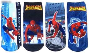 img 4 attached to 🕷️ Spider-Man Kids Spring/Summer Socks - 4 Pairs for Ages 2-5 Years