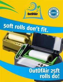 img 3 attached to 🔒 OutOfAir Vacuum Sealer Rolls 8"x25' - 4 Pack (100 ft) | Fits FoodSaver | BPA Free, 33% Thicker | Ideal for Sous Vide, Commercial Grade