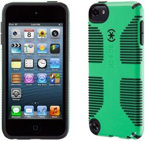 img 1 attached to 🍏 Enhanced CandyShell Grip Case for iPod Touch 5 - Sour Apple Green/Black