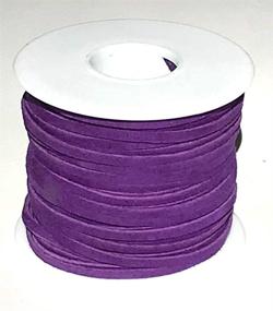 img 1 attached to 🎀 Lace Lacing Leather Suede Purple (Violet) 25 Yard Spool: Premium Quality Made in USA