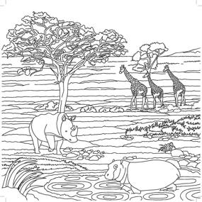 img 2 attached to Discover the Serene Wonders of Kaisercraft On Safari Coloring Book