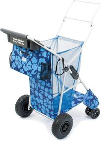 img 1 attached to 🏖️ Rio Beach Brands Deluxe Ultra Wonder Wheeler Blue Hibiscus: The Ultimate Beach Companion!