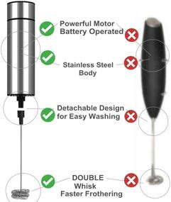 img 2 attached to 🥛 Handheld Battery Operated Milk Frother - Perfect for Frothing Milk, Lattes, and Cappuccinos