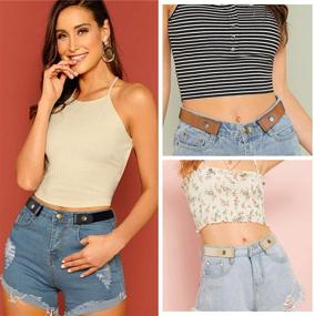 img 3 attached to 👖 Buckle-Free Adjustable Women Belt: WHIPPY No Buckle Elastic Belt - Perfect for Jeans Pants (3 or 4 Pieces)
