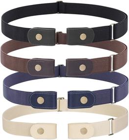 img 4 attached to 👖 Buckle-Free Adjustable Women Belt: WHIPPY No Buckle Elastic Belt - Perfect for Jeans Pants (3 or 4 Pieces)