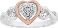rose sterling diamond accented infinity logo