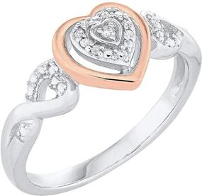 img 2 attached to Rose Sterling Diamond Accented Infinity